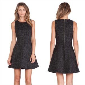 Joie Women's Black Glynnis Leopard Cheetah Print Dress Size Medium